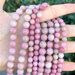 Natural Rhodochrosite Gemstone Beads