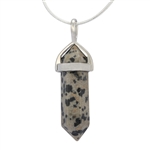 Dalmatian Jasper Healing Point Reiki Chakra Gemstone Necklace