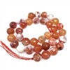Natural Red Fire Agate Gemstone Beads