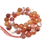 Natural Red Fire Agate Gemstone Beads