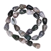 Natural Moss Agate Gemstone Beads