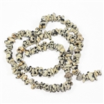 Smooth Chip Dalmatian Jasper Gemstone Beads