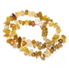 Smooth Chip Yellow Agate Gemstone Beads