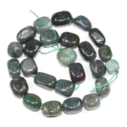 Moss Agate Gemstone Beads