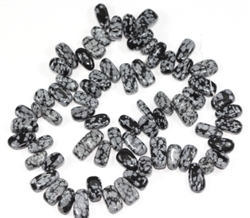 Snow Flake Obsidian Gemstone Beads