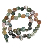 Teardrop Indian Agate Gemstone Beads