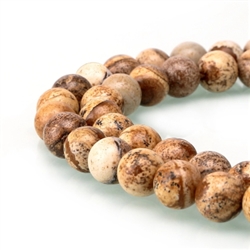 Natural Picture Jasper Gemstone Beads