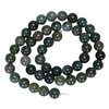 Natural Moss Agate Gemstone Beads