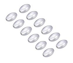 Sterling Silver Oval Rice Spacer Beads