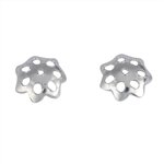 8mm Sterling Silver Flowery Bead Caps
