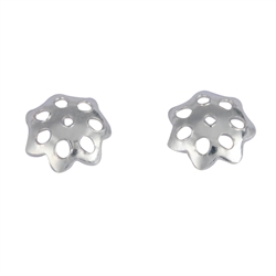 8mm Sterling Silver Flowery Bead Caps