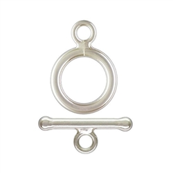 Sterling Silver Round Toggle Clasp
