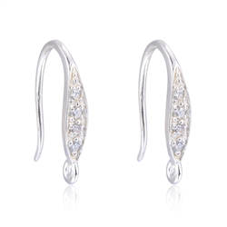 Sterling Silver Raindrop Earring French Hook