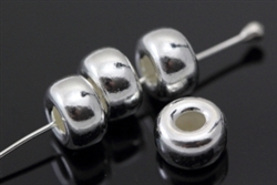 Sterling Silver Rondelle Spacer Beads