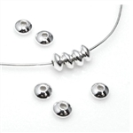 Sterling Silver Rondelle Spacer Beads