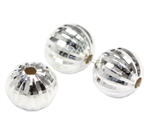10MM Sterling Silver Disco Ball Spacer Beads