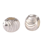 6mm Sterling Silver Round Spacer Beads