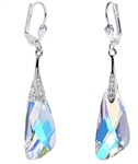 Sterling Silver Dangle Earrings with Swarovski Crystal