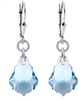 Sterling Silver Dangle Earrings with Swarovski Crystal