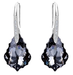 Sterling Silver Dangle Earrings with Swarovski Crystal