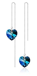 Sterling Silver Dangle Earrings with Swarovski Crystal