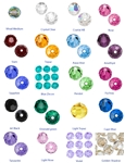 Swarovski 6mm Round Birthstone Crystal Beads