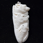 buffalo Bone Hand Carving Pendant