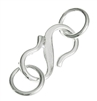 Sterling Silver S Hook Eye Clasp