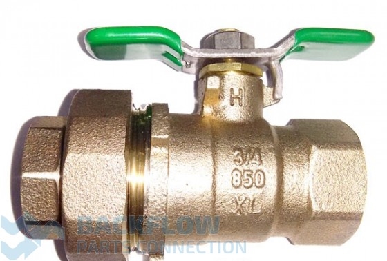 3/4" #2 Outlet "Lead Free" Ball Valve Union x Female