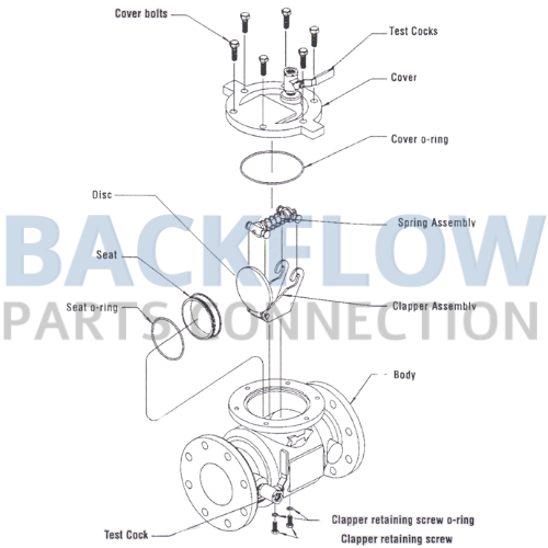 Check Rubber Parts - Watts Backflow 6" 770DCDA & 6-8" 772DCDA RC4