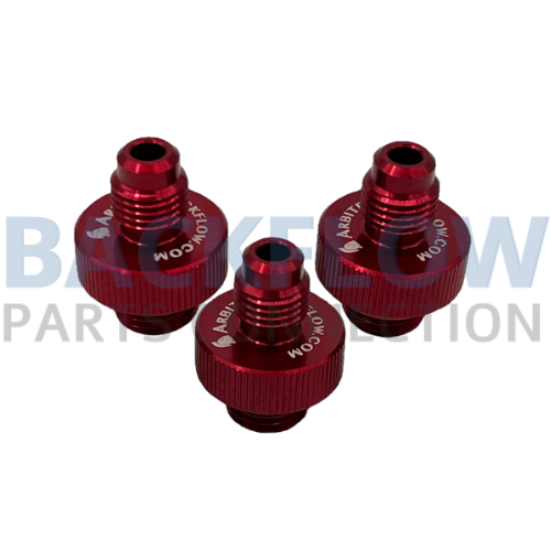1/4" Quick Connect Test Fittings in Anodized Aluminum, Set of 3