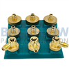 1/4" Brass Swivel Quick Connect Test Fittings w/ Holder (Set of 9)