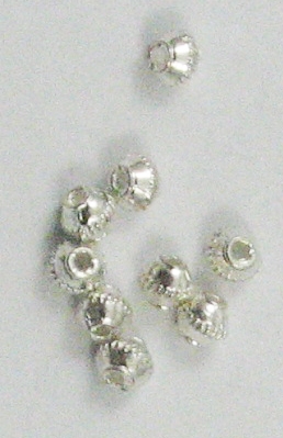 Silver Plated 5mm Bicone Beads 20pc
