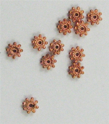 Bright Copper 6x3mm Ropes and Balls Spacers, 20pc