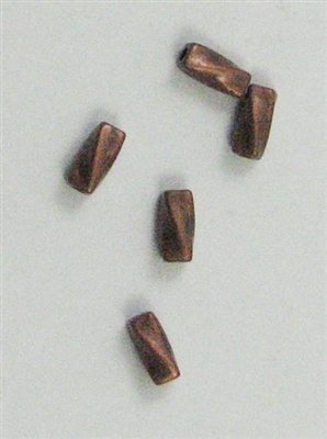 Antique Copper 4x9mm Twisted Bead 10pc