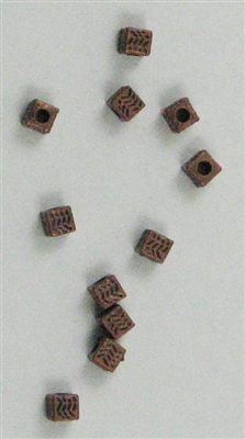 Antique Copper 5mm Square Beads 25pc