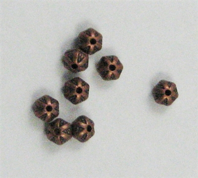 Antique Copper 5mm Circus Beads 20pc