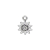 Antique Silver Plated 13mm Sun Charm