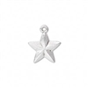 Silver Plated Star Charms, 15mm, 2pc