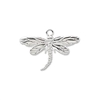 Silver Plated Dragonfly Charms, 18x12mm, 2pc