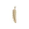 Gold Plated Feather Charms, 2pc