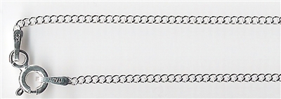 Sterling Silver Diamond - Cut Curb Chain 20" Long