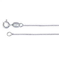 18 inch Sterling Box Chain Necklace with Spring Clasp