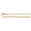 18in Gold Plated Double Rope Chain Necklace with Spring Clasp and 2in Extender