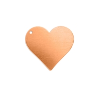 Heart w/hole Copper Blank 3/4" 18ga