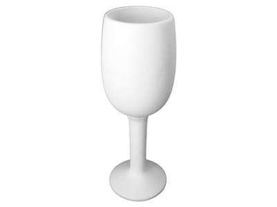 Bisque Wine Glass (Unpainted, ready for glaze)