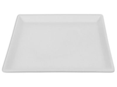 Bisque Square Dinner Plate (Unpainted, ready for glaze)