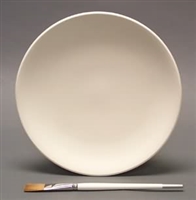 Bisque Dinner Plate 9.5" (Unpainted, ready for glaze)