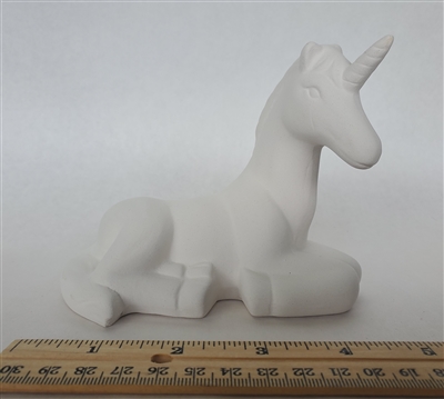 Bisque Resting Unicorn (Unpainted, ready for glaze)