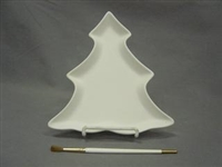 Bisque Small Tree Dish (Unpainted, ready for glaze)